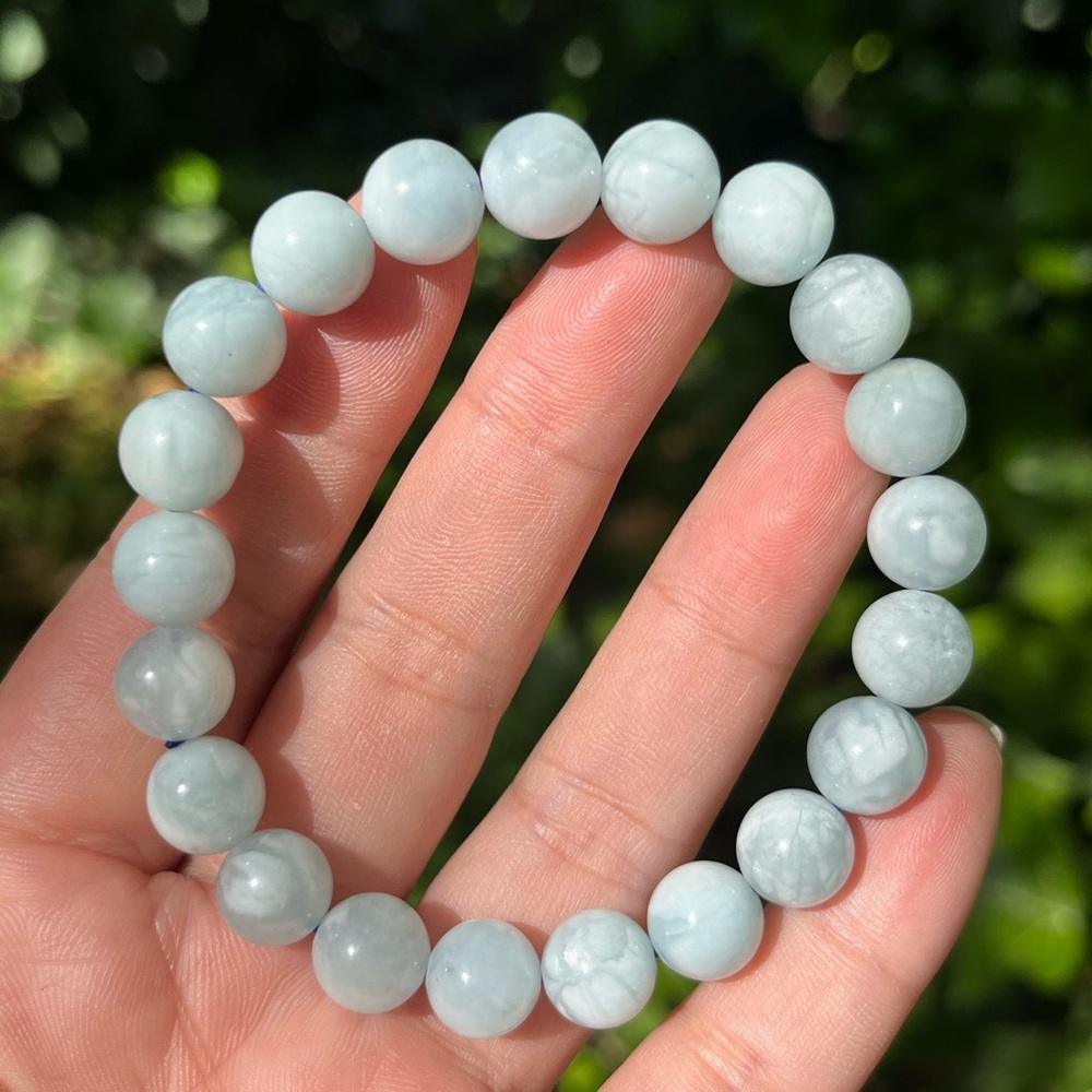 9.5mm aquamarine bracelet‎